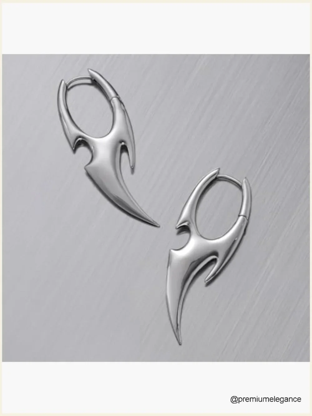 18G 1mm Hoop Dangle Earrings - Edgy Statement Earrings